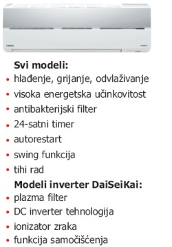Klima uređaji - Toshiba - Haier - Akcija Jesen - Zima 2008